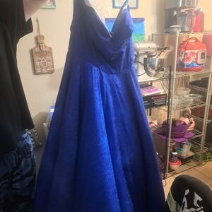 Ever Pretty Girls Royal Blue Shimmer A-Line Formal Dress